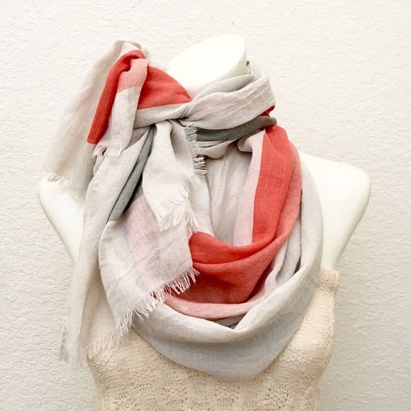 Do Everything in Love Light Gauzy Ombré Wrap Scarf, Polyester Viscose NWT - Picture 6 of 7